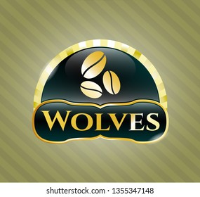  Shiny badge with coffee bean icon and Wolves text inside