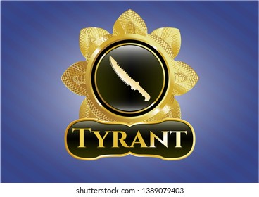  Shiny badge with combat knife icon and Tyrant text inside