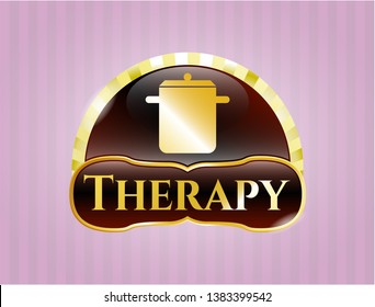  Shiny badge with cooking pot icon and Therapy text inside