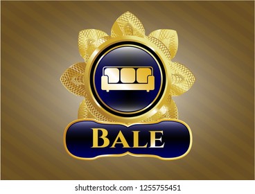  Shiny badge with couch icon and Bale text inside