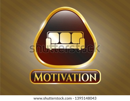  Shiny badge with couch icon and Motivation text inside