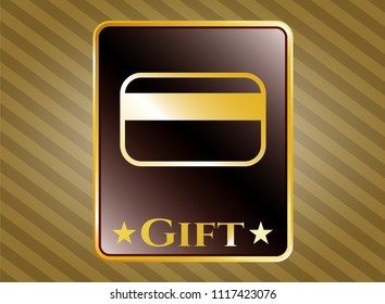  Shiny badge with credit card icon and Gift text inside