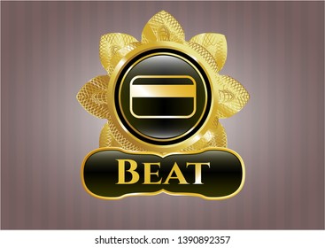  Shiny badge with credit card icon and Beat text inside