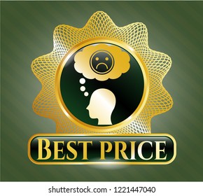  Shiny badge with depression icon and Best Price text inside