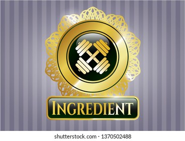 Shiny badge with dumbbell icon and Ingredient text inside