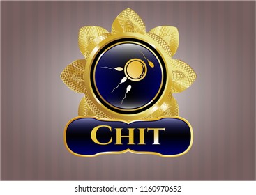  Shiny badge with fertilization icon and Chit text inside