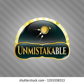  Shiny badge with fertilization icon and Unmistakable text inside