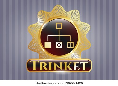  Shiny badge with flowchart icon and Trinket text inside