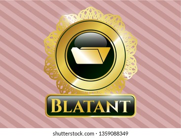  Shiny badge with folder icon and Blatant text inside