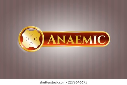 Shiny badge with four leaf clover icon and Anaemic text inside