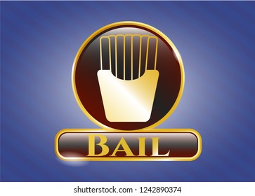  Shiny badge with fries icon and Bail text inside