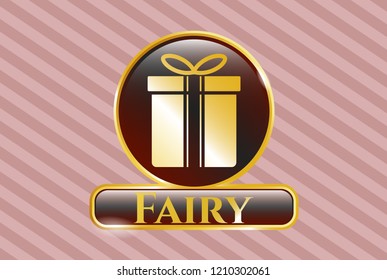  Shiny badge with gift box icon and Fairy text inside
