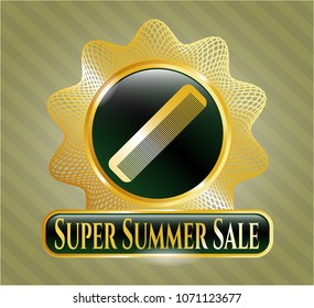  Shiny badge with hair comb icon and Super Summer Sale text inside