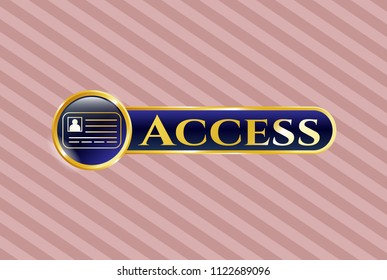  Shiny badge with identification card icon and Access text inside