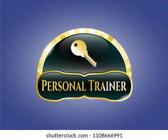  Shiny badge with key icon and Personal Trainer text inside