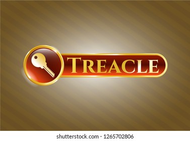  Shiny badge with key icon and Treacle text inside