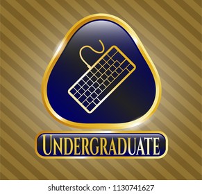  Shiny badge with keyboard icon and Undergraduate text inside