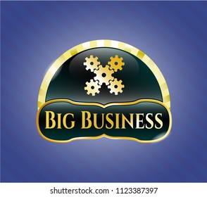  Shiny badge with mechanism icon and Big Business text inside