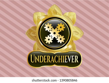  Shiny badge with mechanism icon and Underachiever text inside