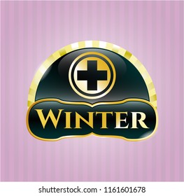  Shiny badge with medicine icon and Winter text inside