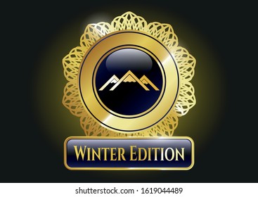  Shiny badge with mountain icon and Winter Edition text inside