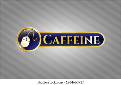  Shiny badge with mouse icon and Caffeine text inside