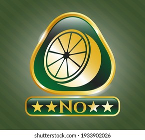 Shiny badge with orange icon and No text inside