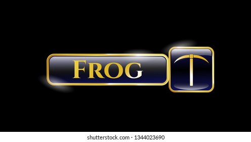  Shiny badge with pickaxe icon and Frog text inside