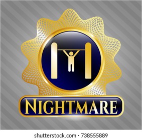  Shiny badge with pull up icon and Nightmare text inside