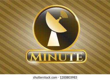  Shiny badge with radar icon and Minute text inside