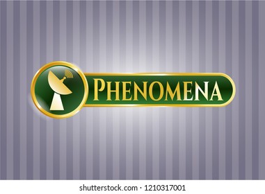  Shiny badge with radar icon and Phenomena text inside