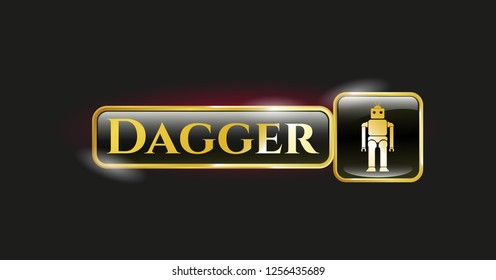  Shiny badge with robot icon and Dagger text inside
