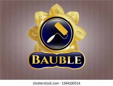  Shiny badge with roller brush icon and Bauble text inside