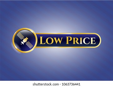  Shiny badge with satelite icon and Low Price text inside