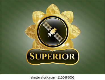  Shiny badge with satelite icon and Superior text inside