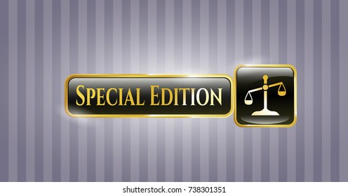 Shiny badge with scale icon and Special Edition text inside