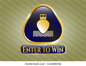  Shiny badge with ship icon and Enter to Win text inside