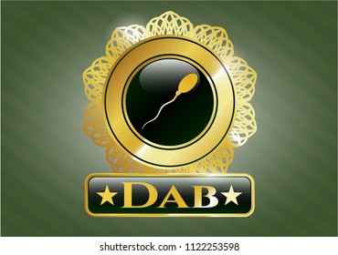  Shiny badge with sperm icon and Dab text inside