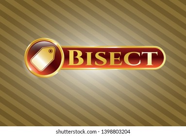  Shiny badge with tag icon and Bisect text inside