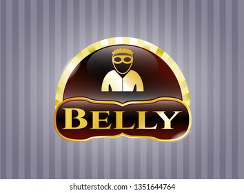  Shiny badge with thief icon and Belly text inside