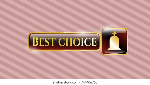 Shiny badge with tombstone icon and Best Choice text inside