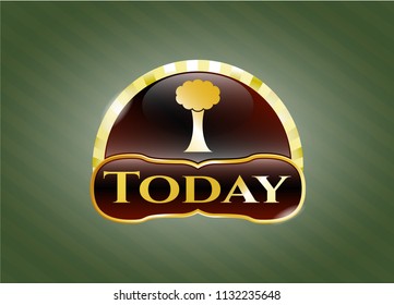  Shiny badge with tree icon and Today text inside