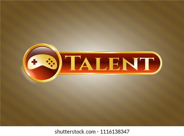  Shiny badge with video game icon and Talent text inside