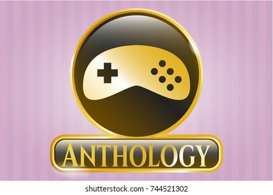  Shiny badge with video game icon and Anthology text inside
