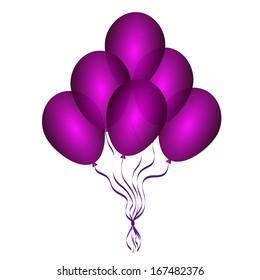 Shiny balloon on white. Vector
