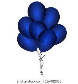 Shiny balloon on white. Vector