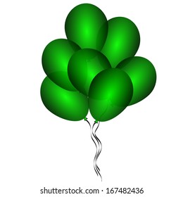 Shiny balloon on white. Vector