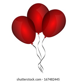 Shiny balloon on white. Vector