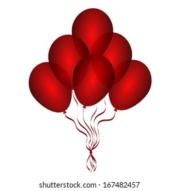 Shiny balloon on white. Vector