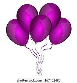 Shiny balloon on white. Vector
